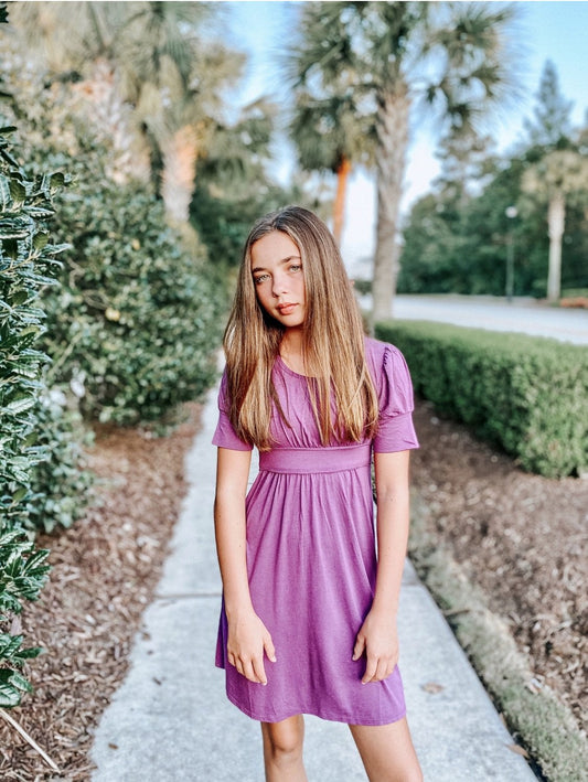 Gigi Midi Dress in Purple