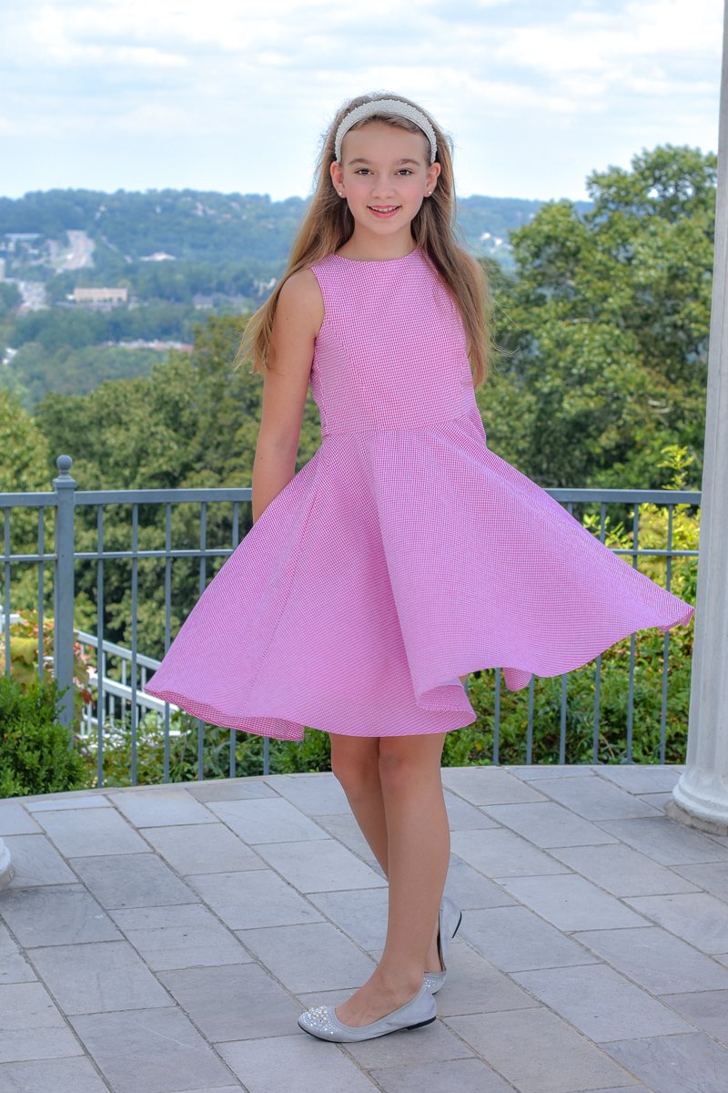 Girls Pink Seersucker Dress Girls Pink Seersucker Dress