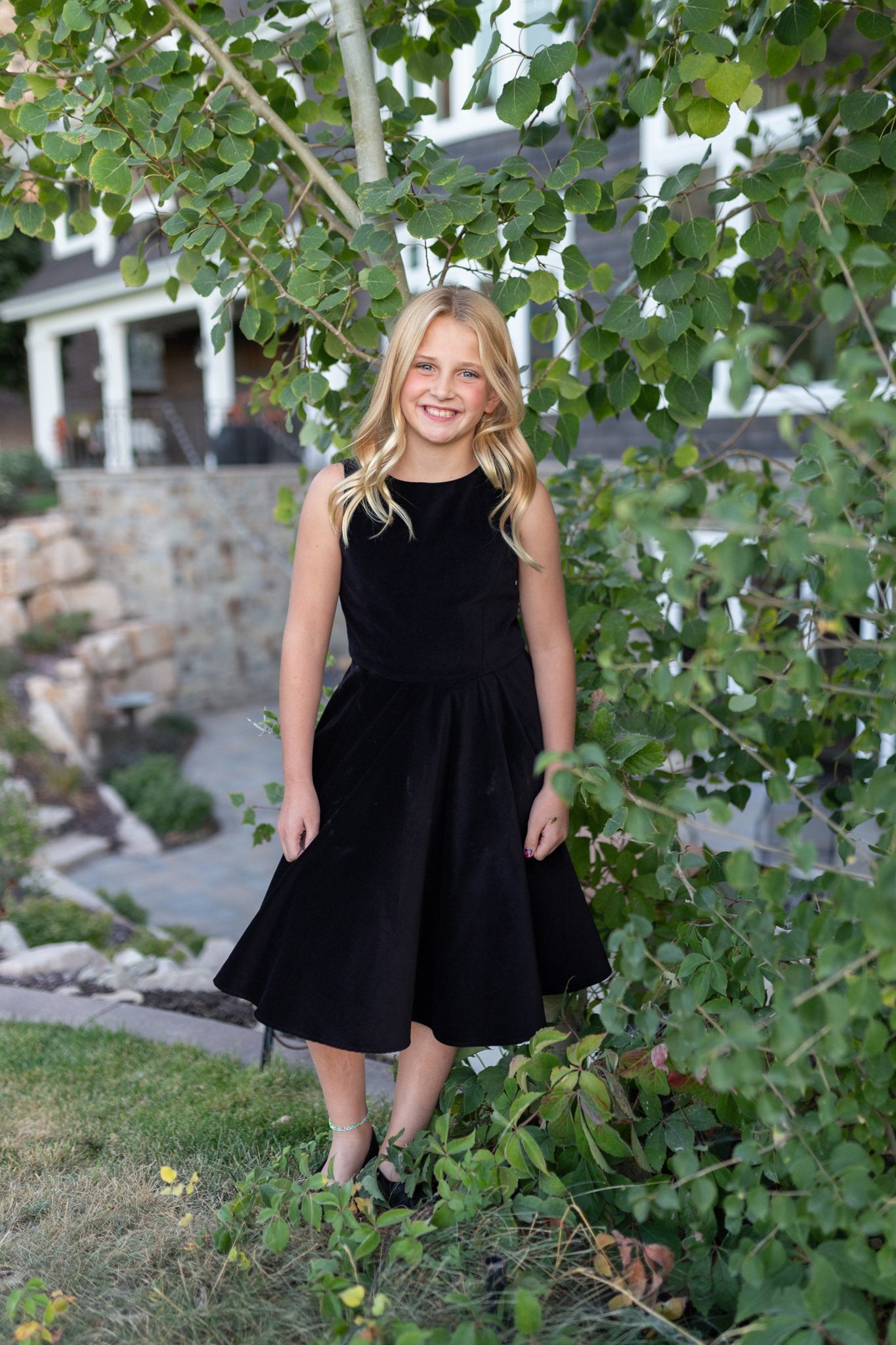 Special Occasion Velvet Dress in Black