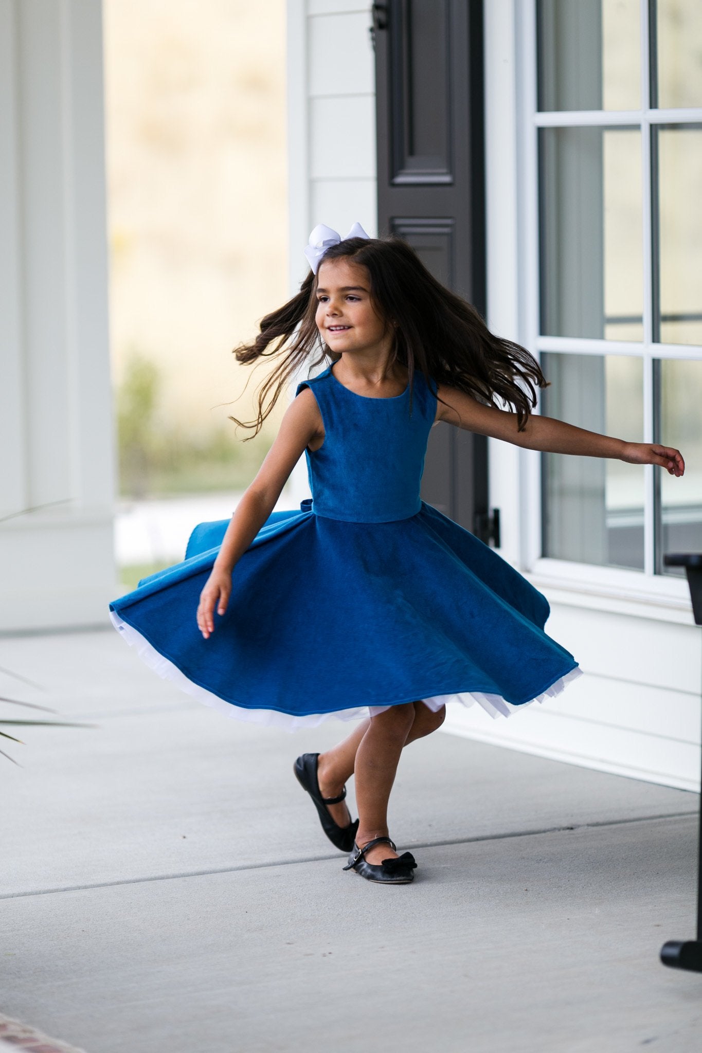 Special Occasion Velvet Dress in Blue