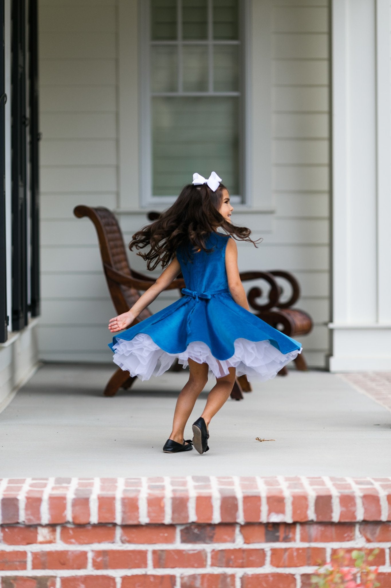 Special Occasion Velvet Dress in Blue
