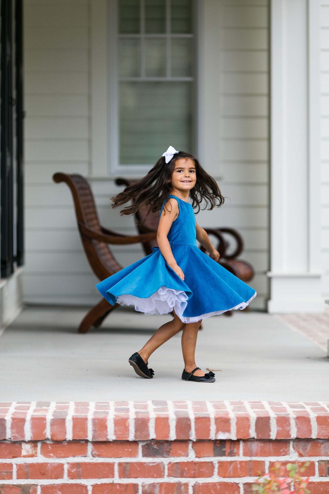 Special Occasion Velvet Dress in Blue