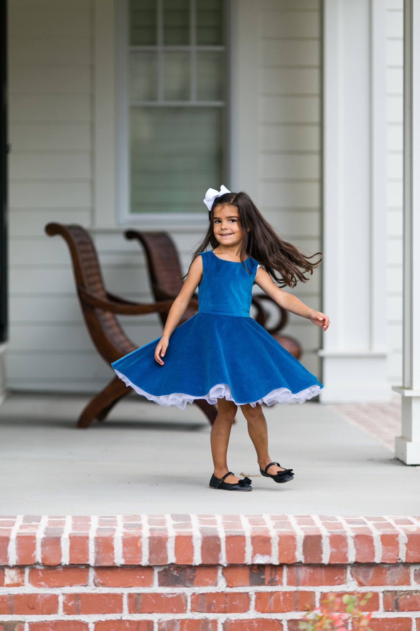 Special Occasion Velvet Dress in Blue
