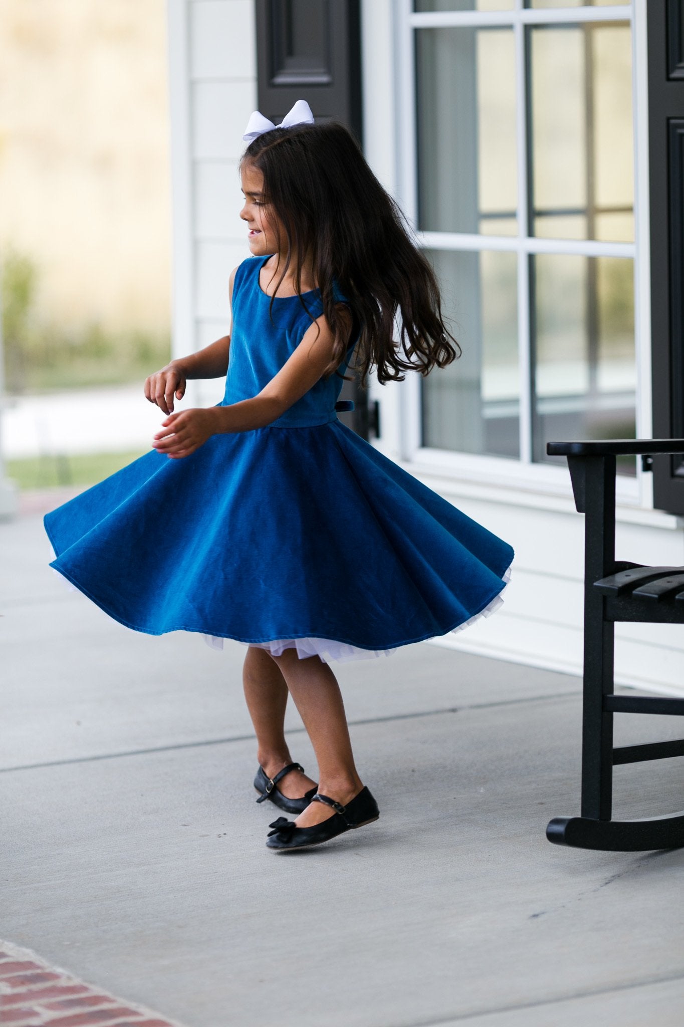 Special Occasion Velvet Dress in Blue