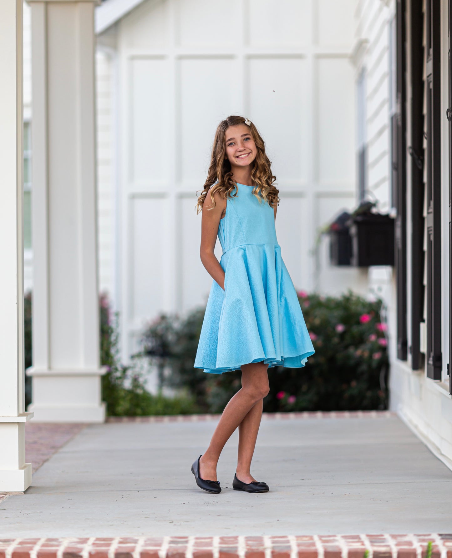 Caroline Dress in Turquoise