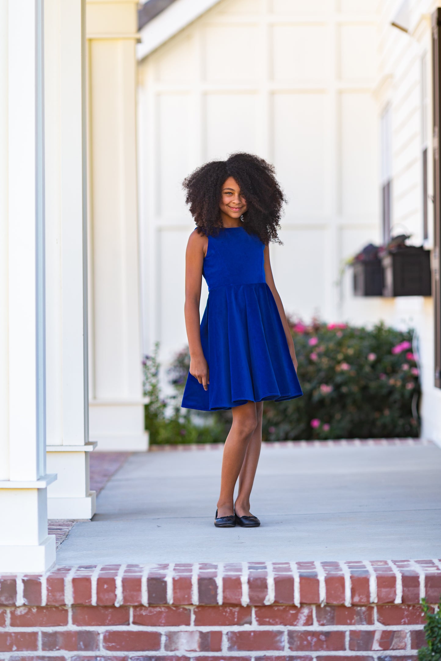 Special Occasion Dress in Royal Blue Velvet