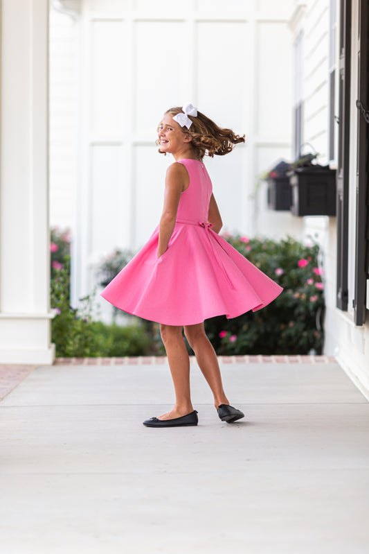 Caroline Dress in Coral