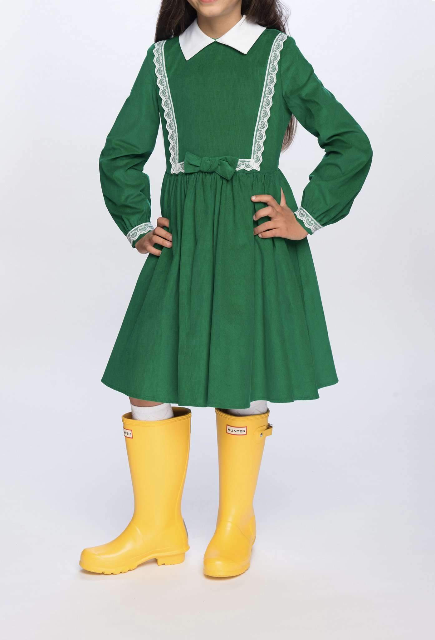 Payton Dress in Green soft corduroy dress is perfect for fall or spring Classic Girl Payton Dress in Green soft corduroy dress is perfect for fall or spring Classic Girl