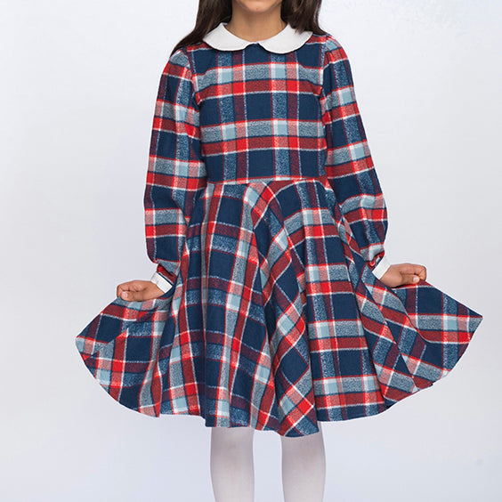 Classic Girl Clothing soft flannel plaid dress