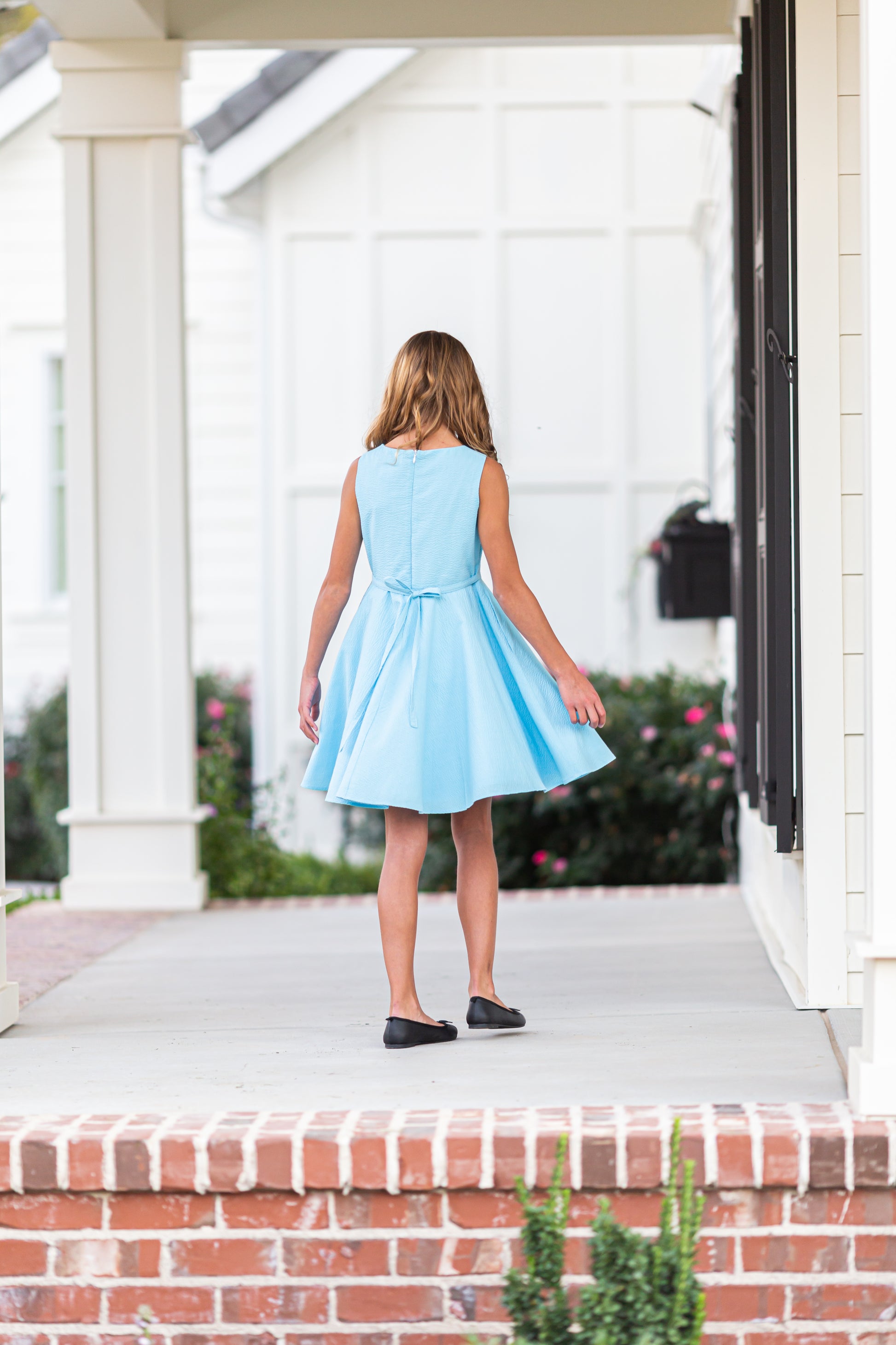Caroline Dress in Coral Classic Girl Caroline Dress in Coral Classic Girl