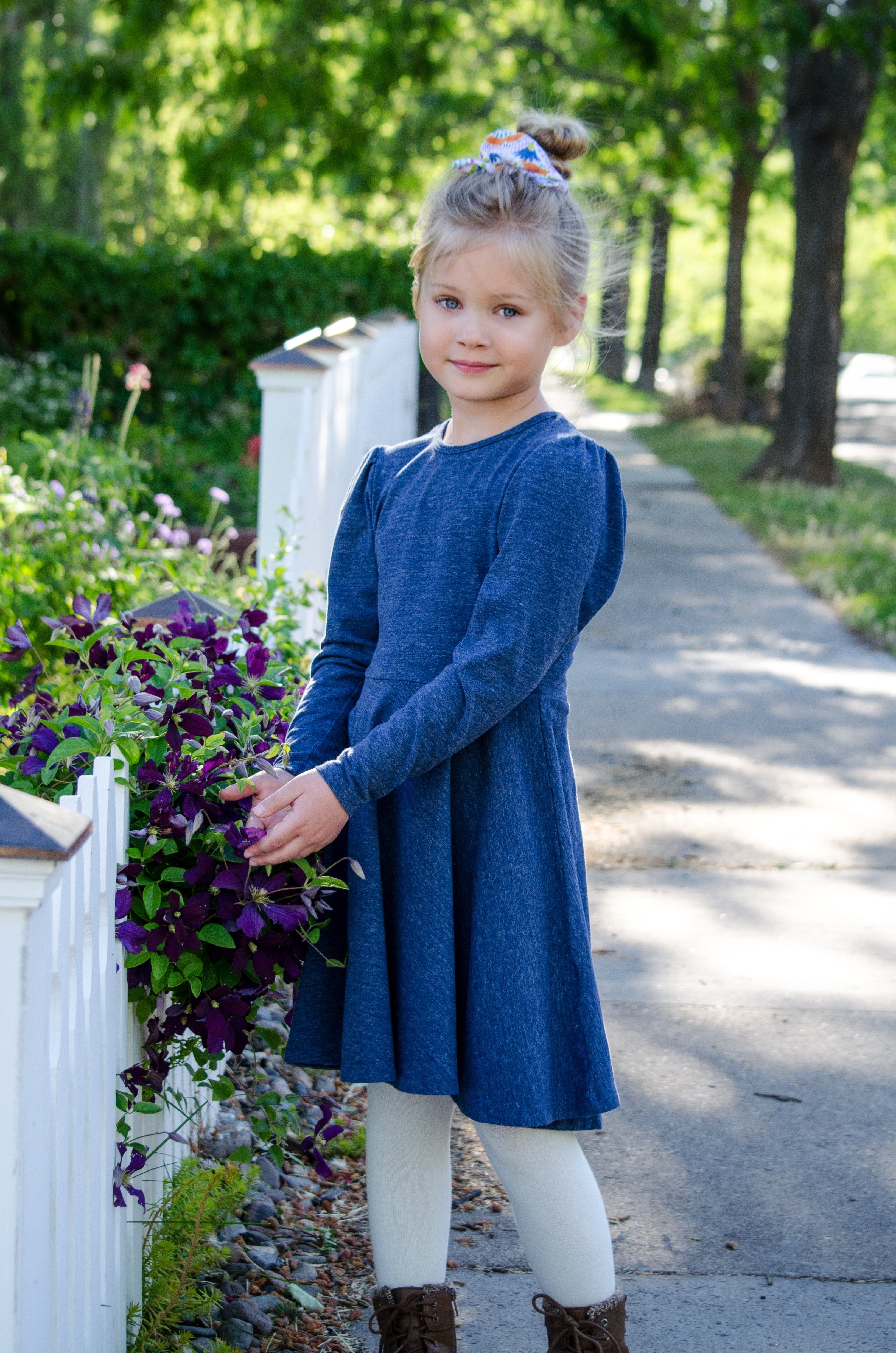 Blue long sleeve hot sale t shirt dress