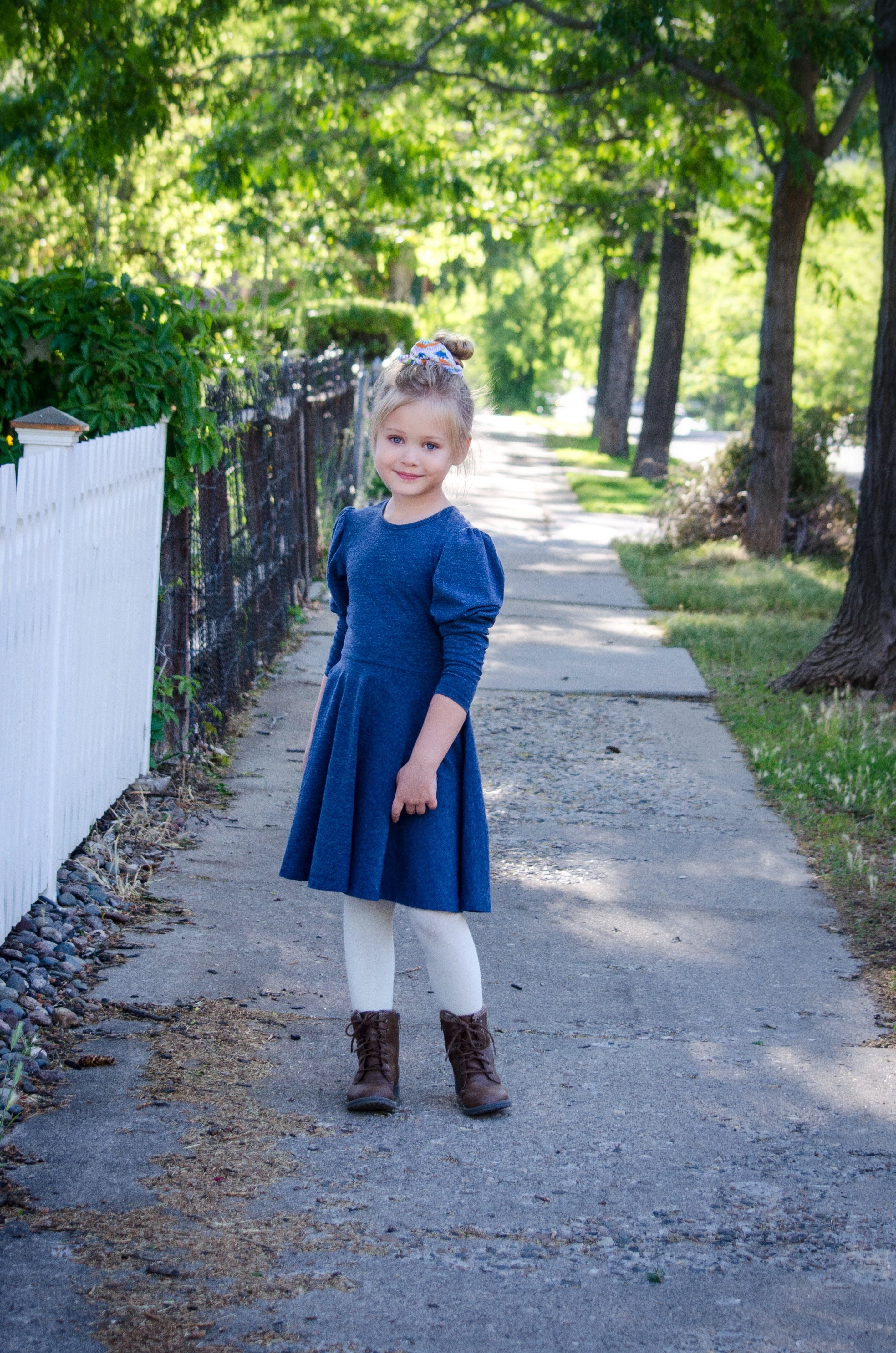 Blue long sleeve t shirt clearance dress