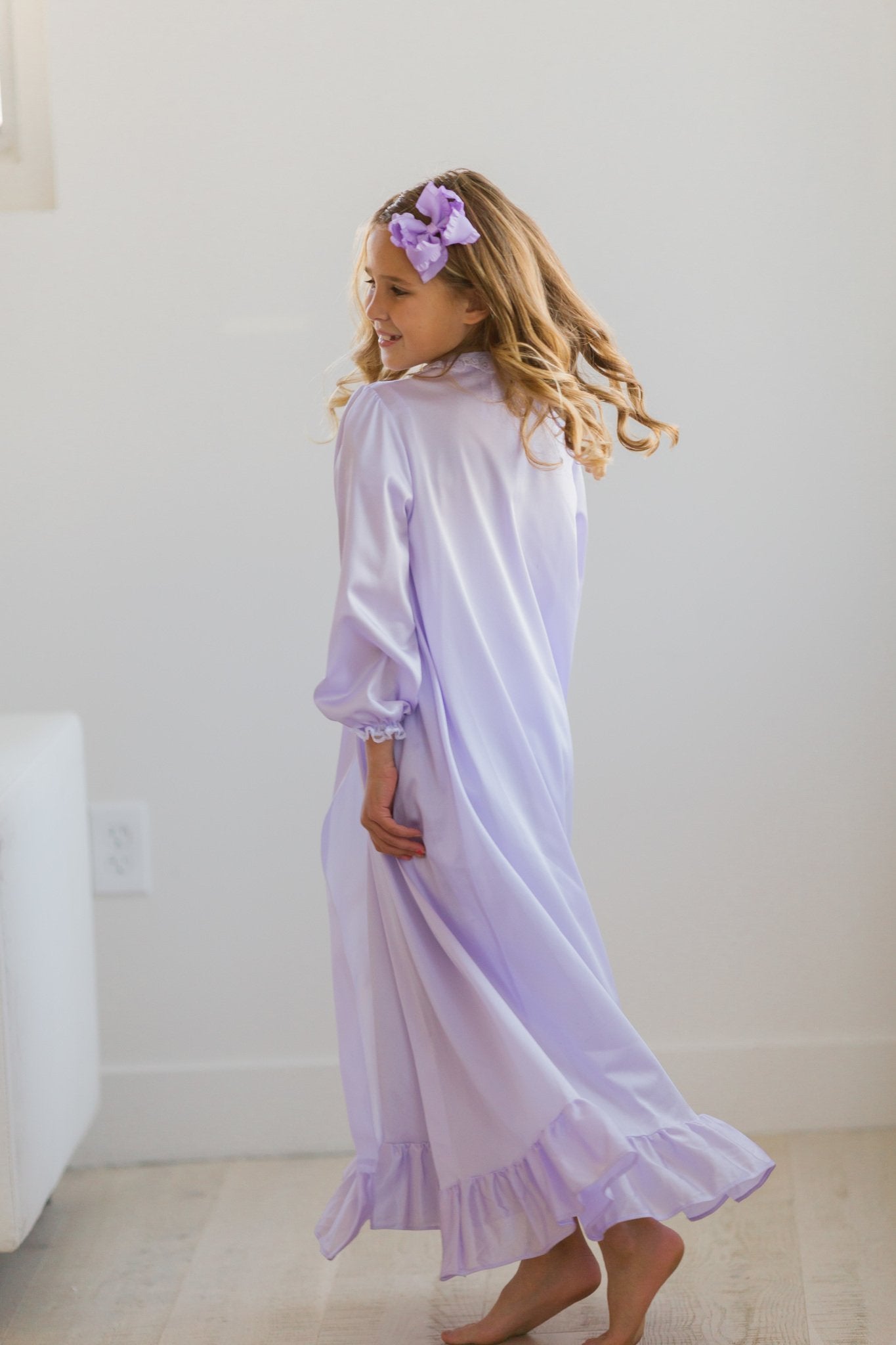 Clara Nightgown Peignoir Set in Lavender