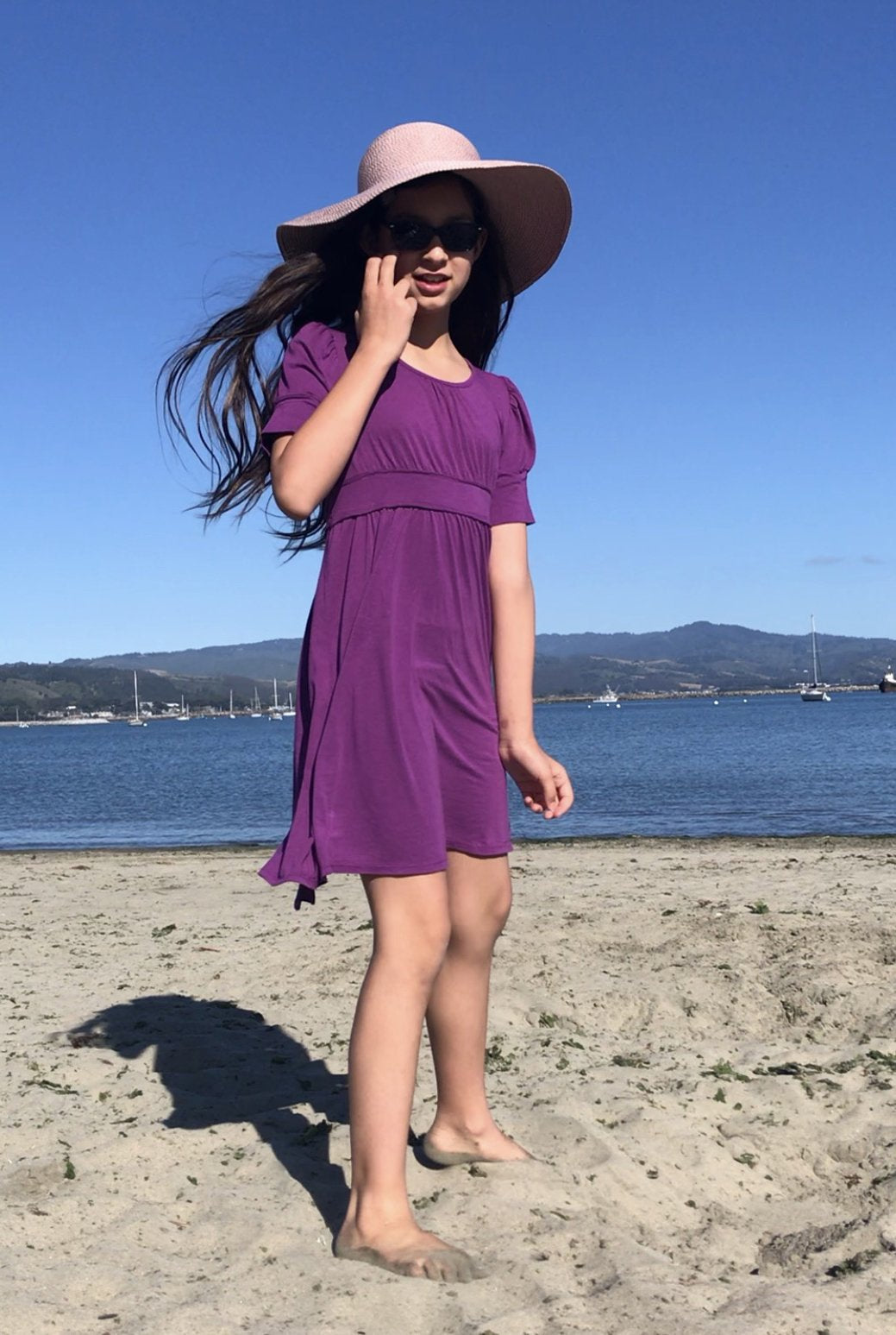 Gigi Midi Dress in Purple
