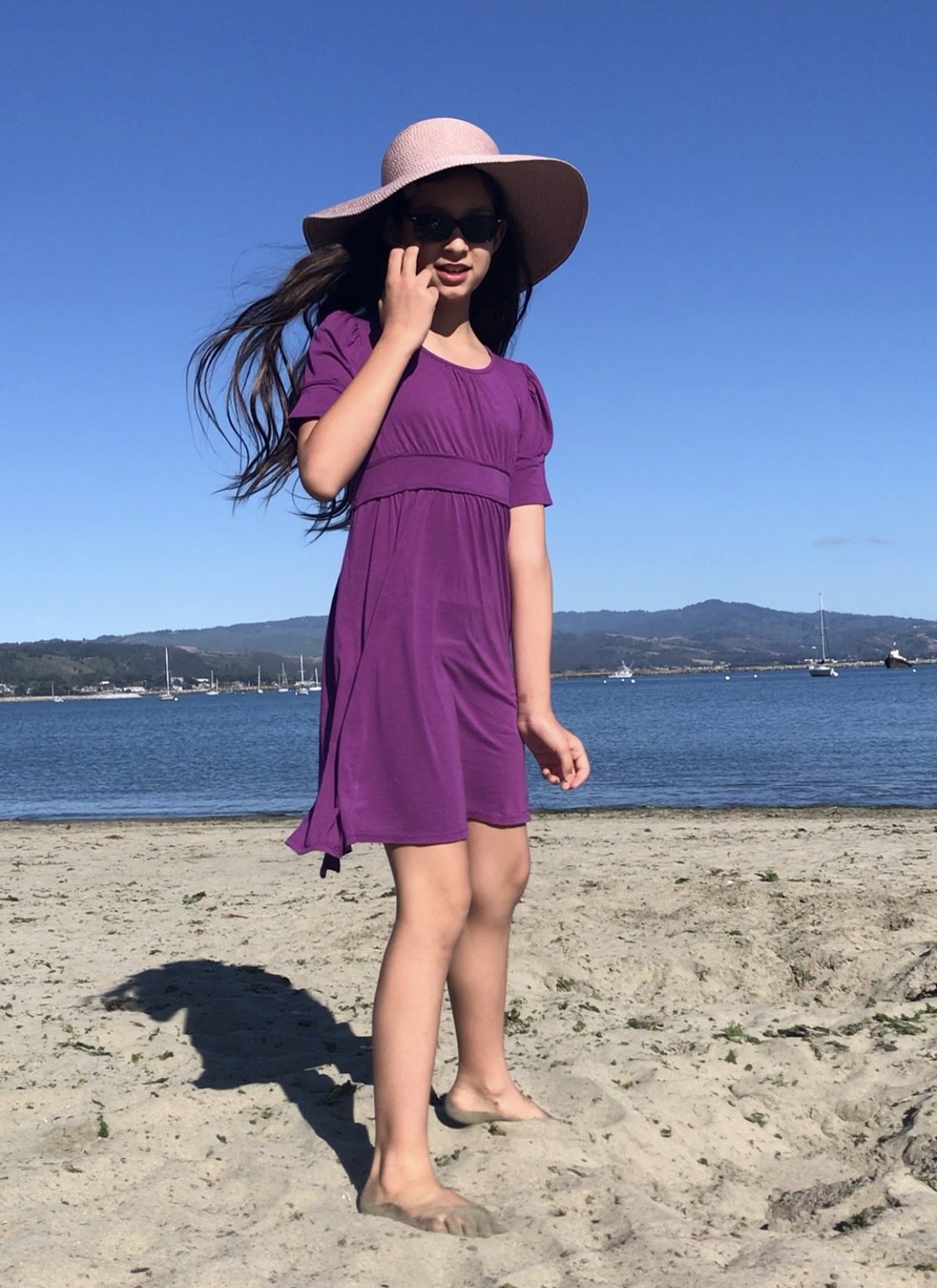 Gigi Midi Dress in Purple
