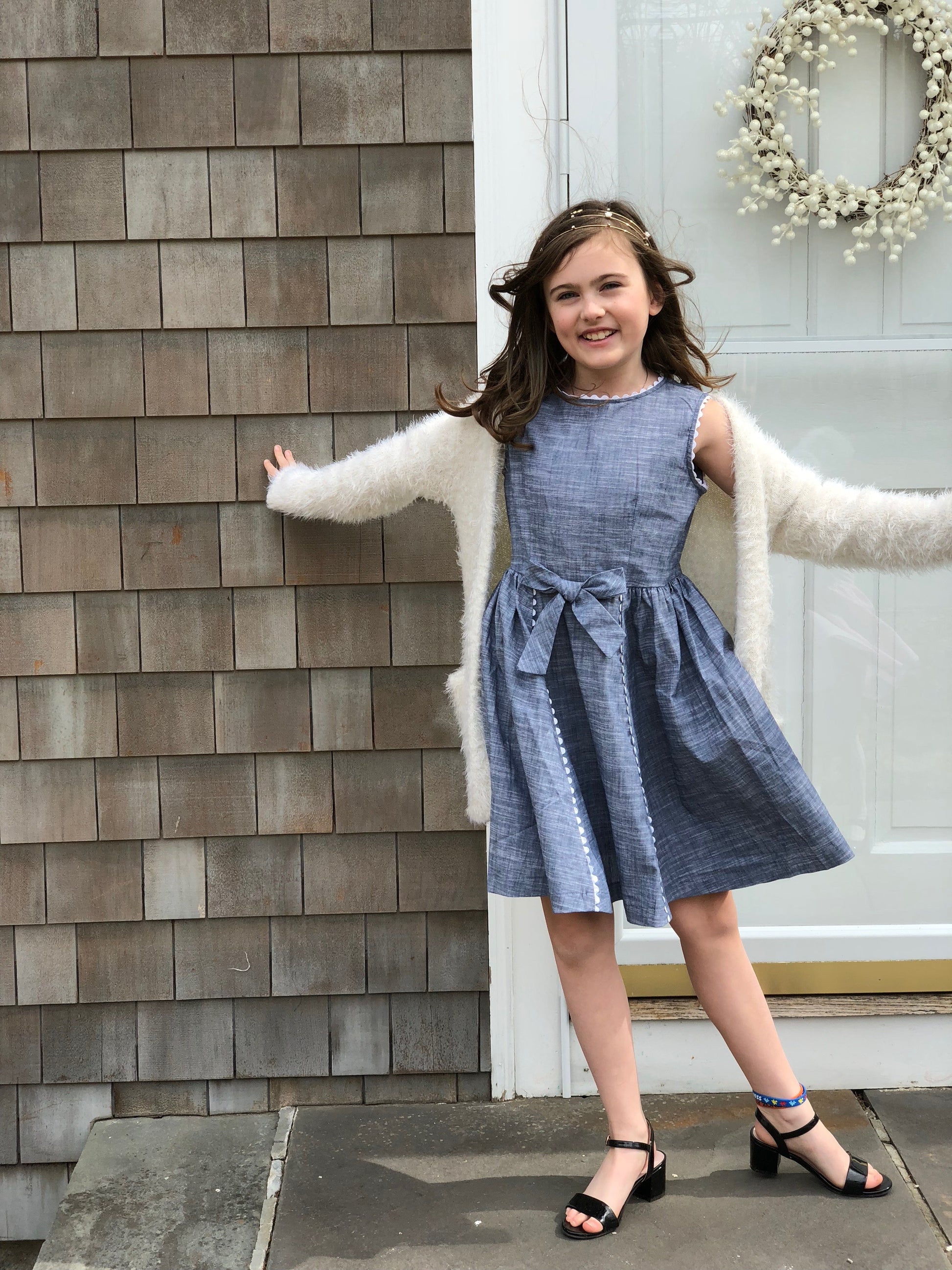 Chambray Dress, Walk on the Beach Dress Classic Girl Chambray Dress, Walk on the Beach Dress Classic Girl