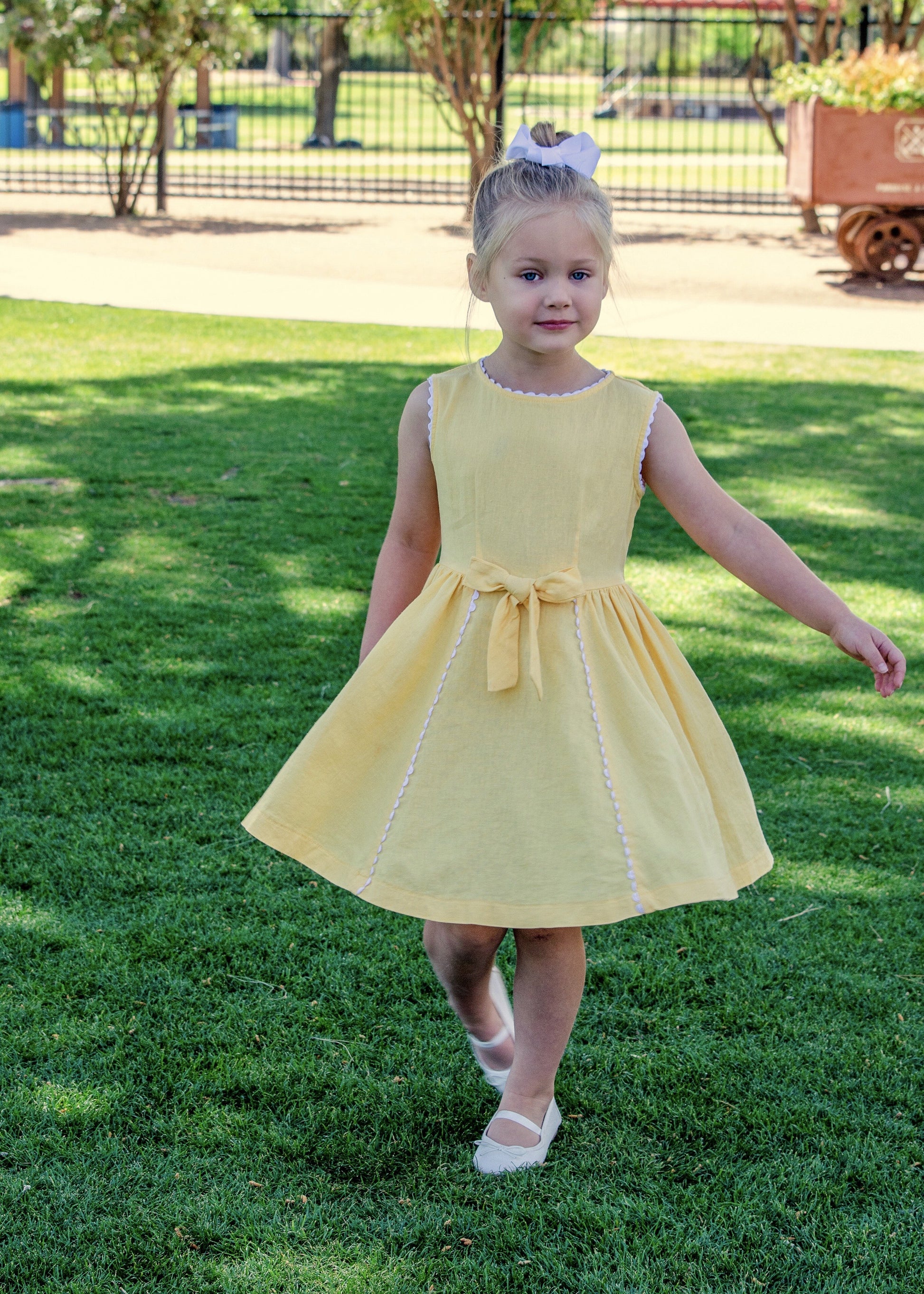 classic yellow dress Peggy Wrap Dress in Mustard