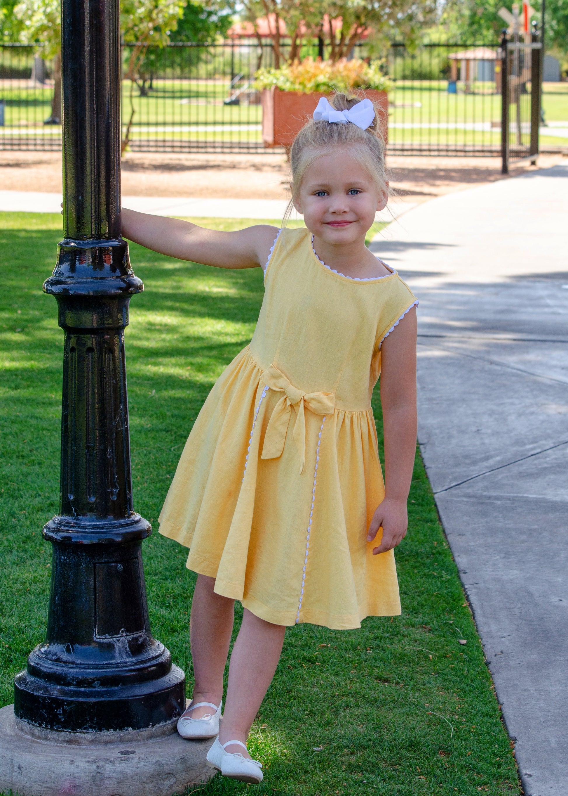classic yellow dress Peggy Wrap Dress in Mustard