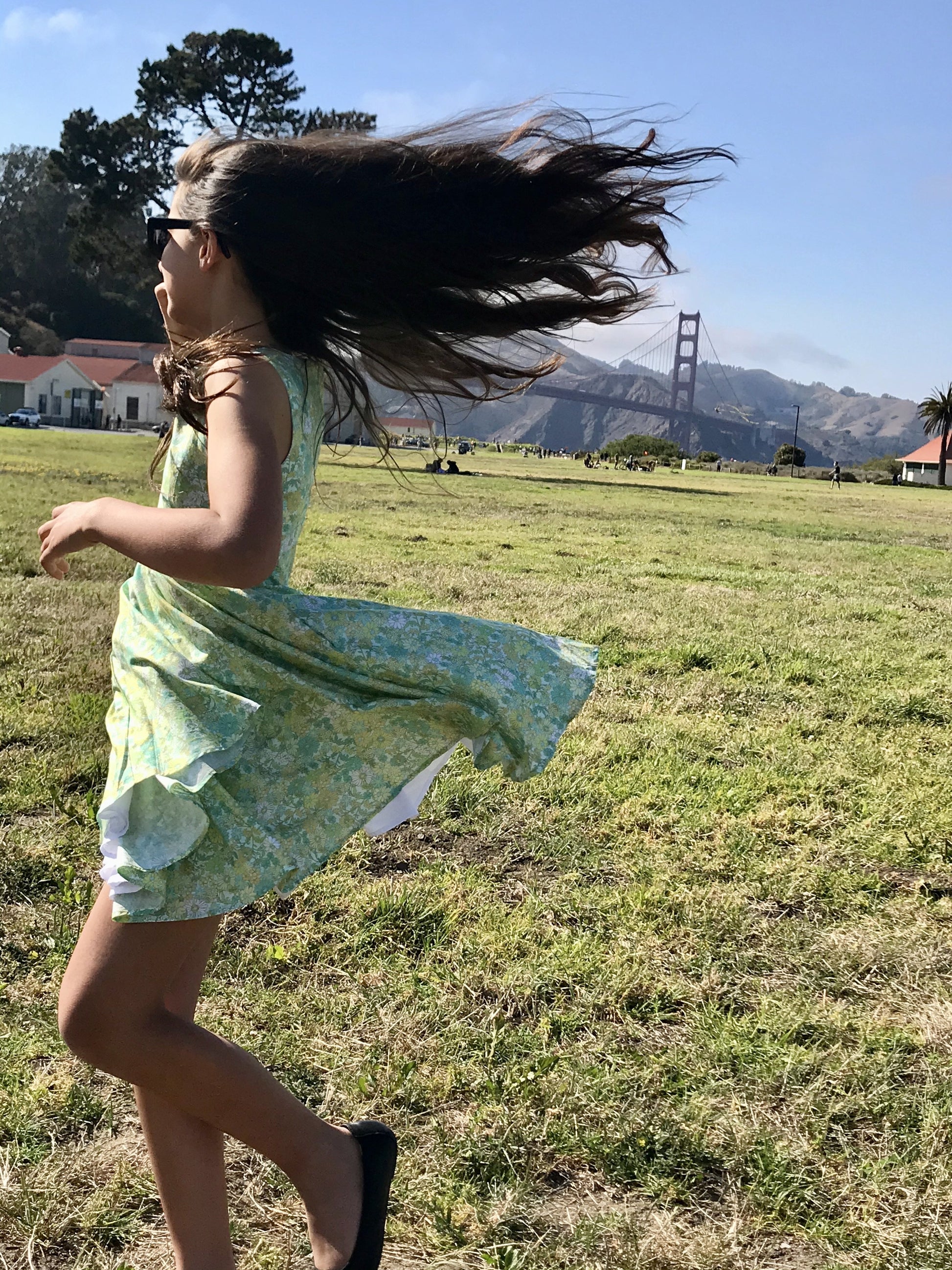 Jackie Dress in Green Flowers is a classic fit and flare with pockets Classic Girl Jackie Dress in Green Flowers is a classic fit and flare with pockets Classic Girl