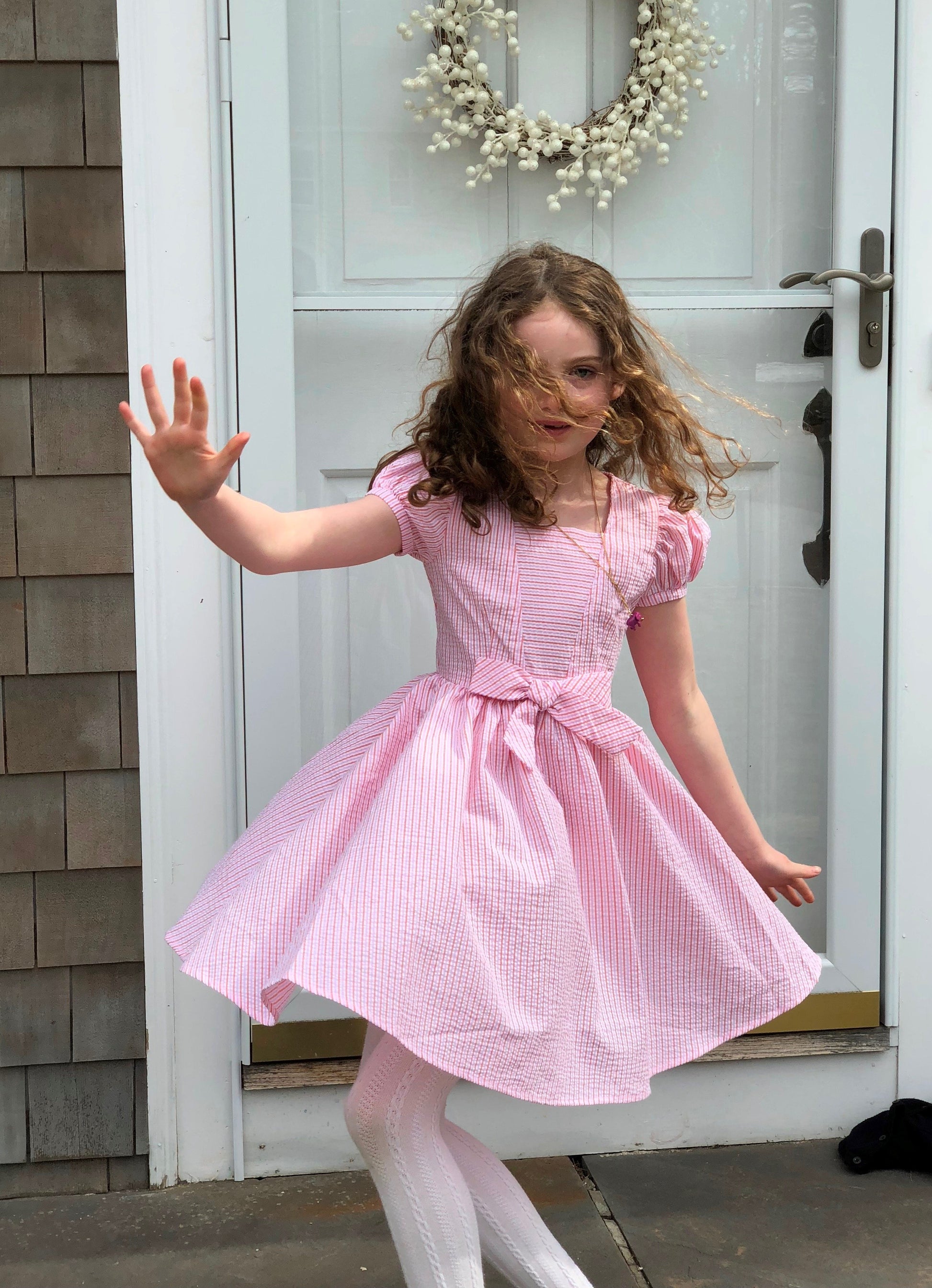pink picnic dress Bella Thin adjustable straps Pink Lemonade Picnic Gingham Maxi