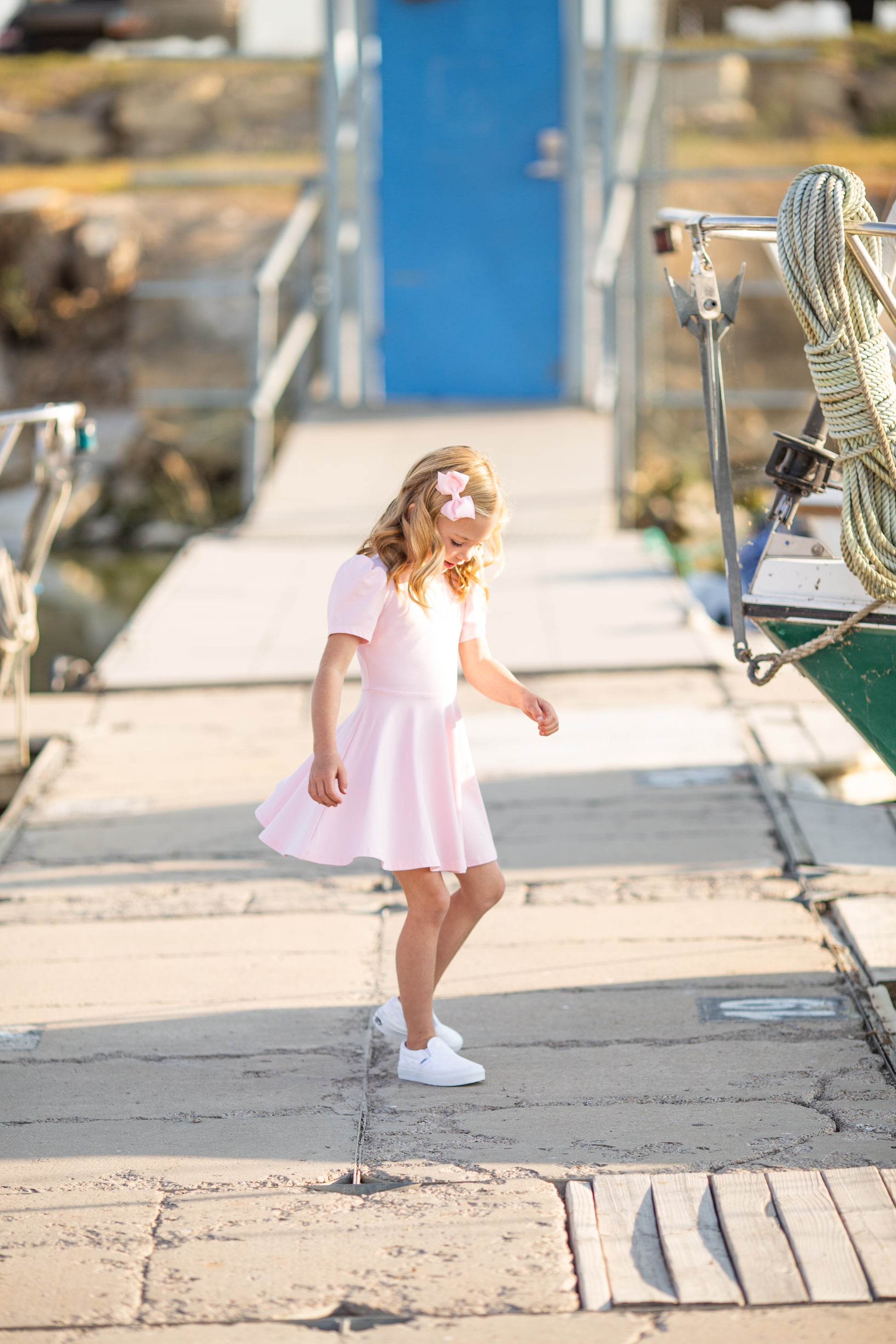 pink and white t shirt dress Darlin' Stripe | Ribbed Women's T-Shirt Dress