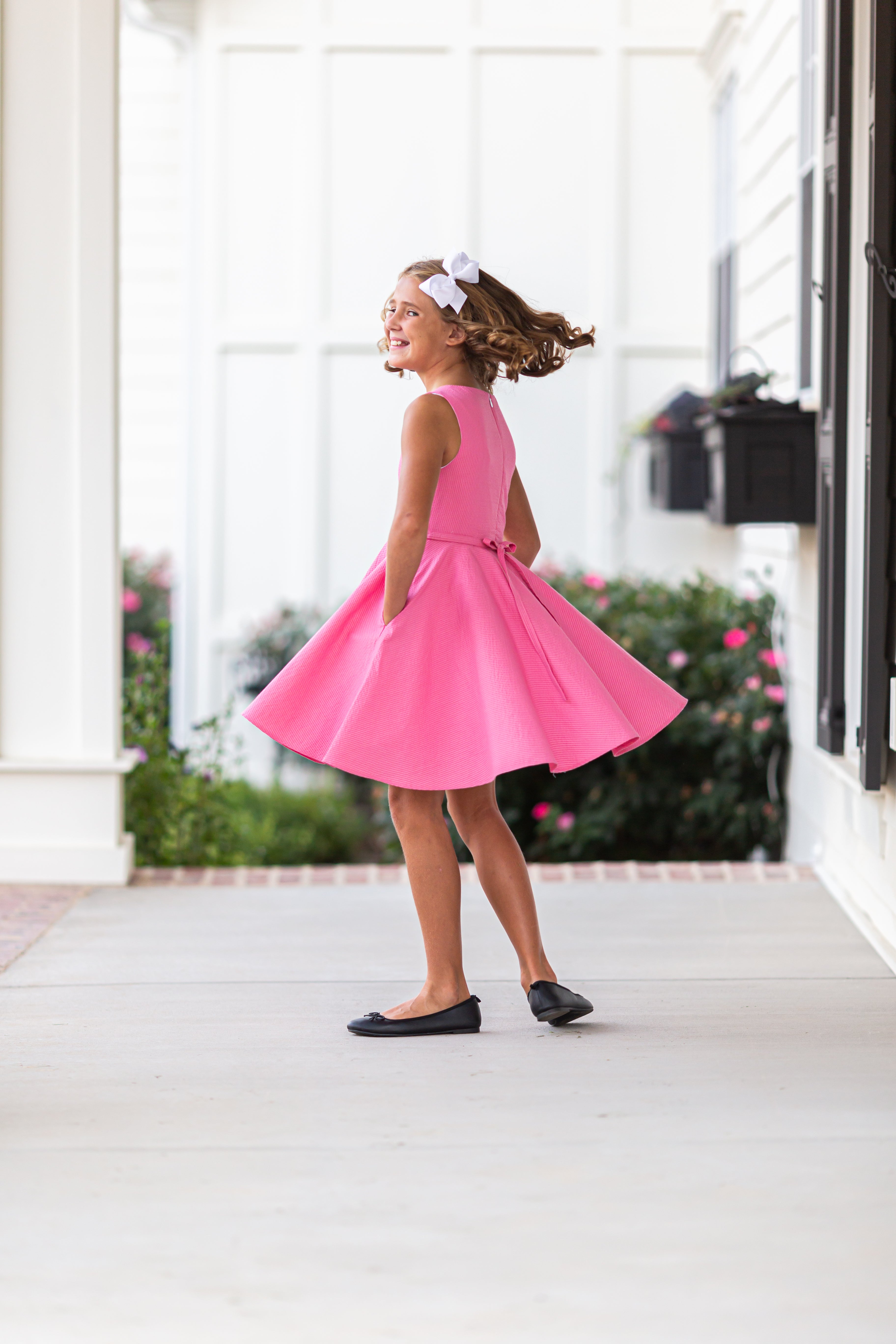 Turquoise and pink outlet dress