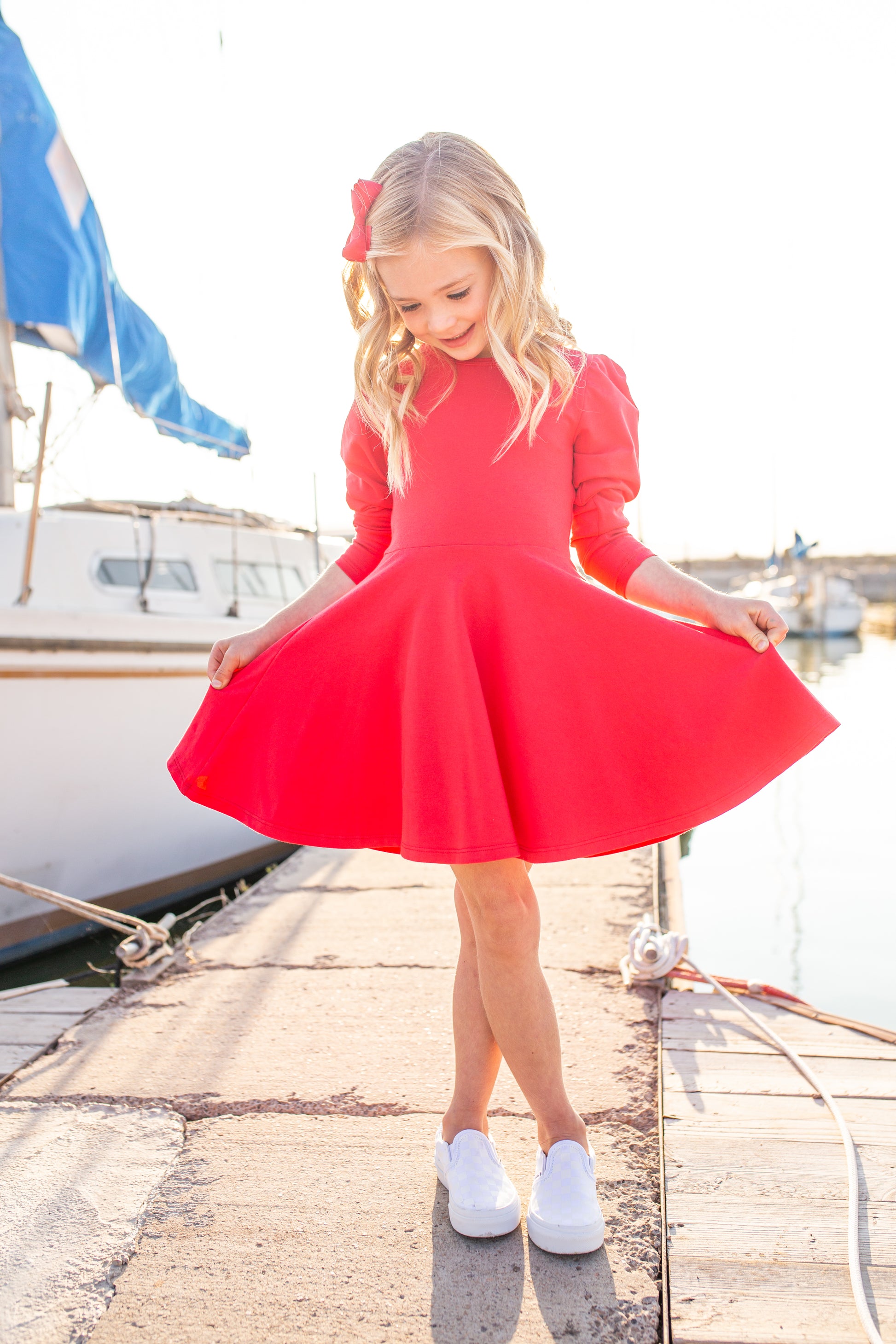 red long sleeve dress juniors Forever 21 Cocktail Juniors Dress Long Sleeve Size L Pre-owned